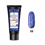 PolyGel UV /LED pentru unghii false FSM Jelly Glitter Powder Gel 30 ML 08 Albastru Metalizat PolyGel UV /LED pentru unghii false FSM Jelly Glitter Powder Gel 30 ML 08 Albastru Metalizat